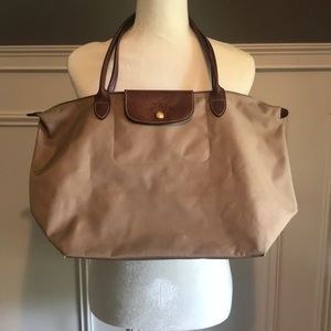 Tan Longchamp Tote Bag